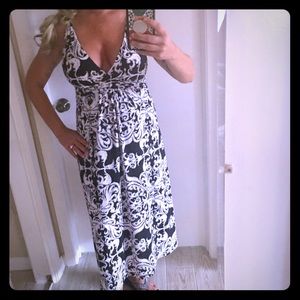 New directions black and white dress